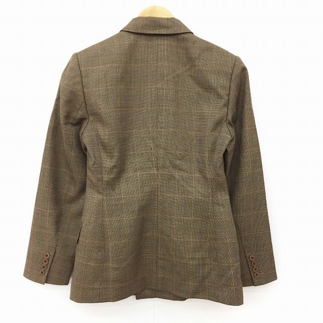 Ralph Lauren テーラードジャケット 7 ブラウン ブリオン ストレッチコットン ジャカード ブレザー