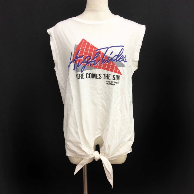 マウジー Moussy タンクトップ カットソー クルーネック F 白 ホワイト レディース 191 ベクトルパーク