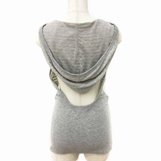 ディーゼル Diesel タンクトップ ノースリーブ Uネック フード S グレー Ggg レディース 191 ベクトルパーク