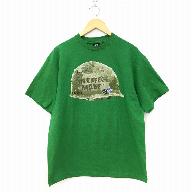 Stussy 緑色 Tシャツ Lサイズ バックプリント STUSSY ステューシー バックプリント カーキ グリーン Tシャツ