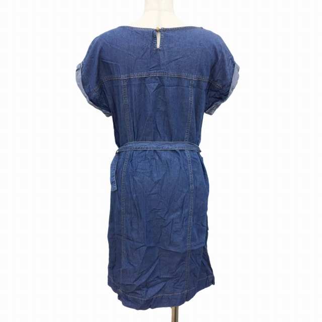ティアラ Tiara ワンピース デニム ひざ丈 フレンチスリーブ 青 ブルー レディース 191 ベクトルパーク