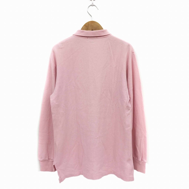 ラルフローレン RALPH LAUREN ポロシャツ 長袖 鹿の子 L ピンク 