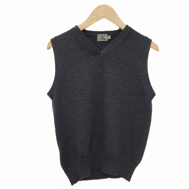 シーケーカルバンクライン ck Calvin Klein ベスト ニット Vネック S 