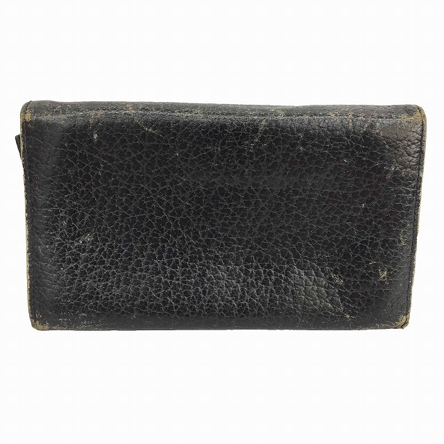 マーガレットハウエル Margaret Howell 長財布 フラップ レザー 黒 ブラック メンズ 191 ベクトルパーク