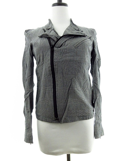 フルネルソン Fullnelson ジャケット ライダース 総柄 M グレー Mo レディース 192 ベクトルパーク