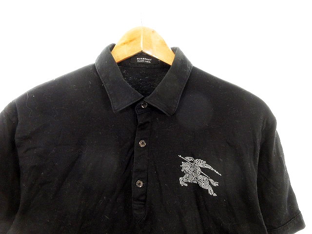 新品未使用タグ付き！Burberry ブラックレーベル　黒ポロシャツ メンズM 新品未使用タグ付き！Burberry ブラックレーベル 黒ポロシャツ メンズM
