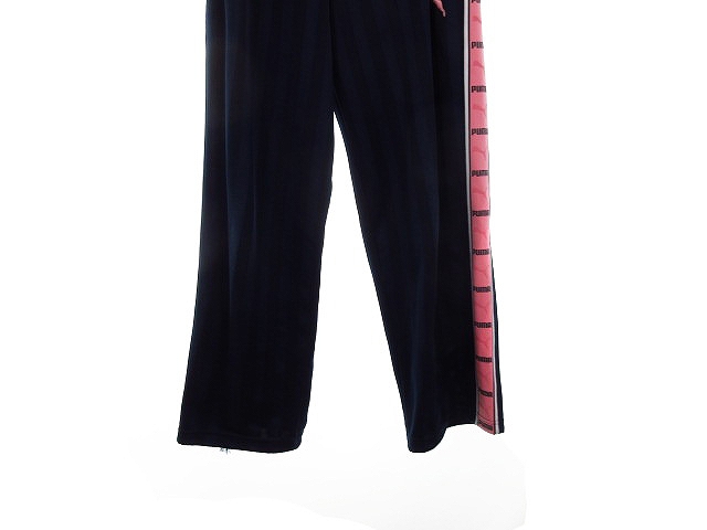 プーマ PUMA ジャージ パンツ ライン L 紺 ネイビー /CK レディース  