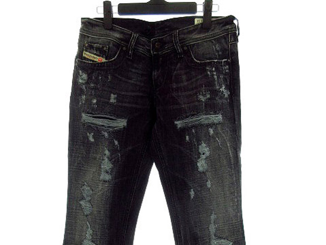 ディーゼル Diesel Industry パンツ デニム ジーンズ ストレート 27 黒 ブラック M2 メンズ 192 ベクトルパーク