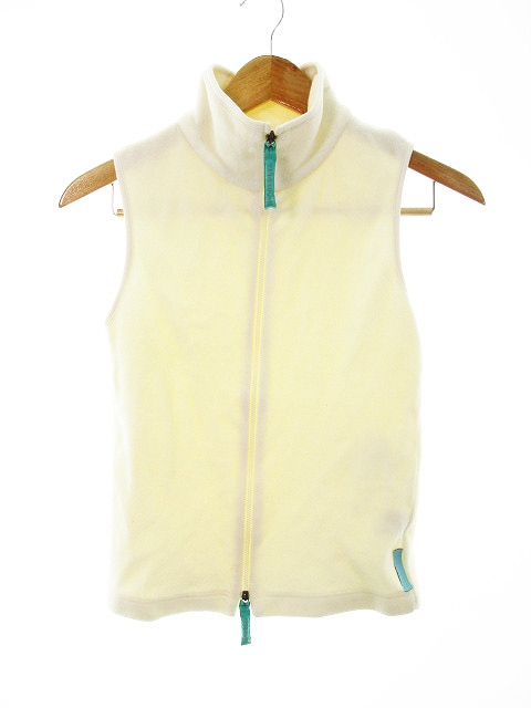 エンポリオアルマーニ Emporio Armani ジャケット ベスト フリース ジップアップ 無地 M 白 ホワイト Mo レディース 192 ベクトルパーク