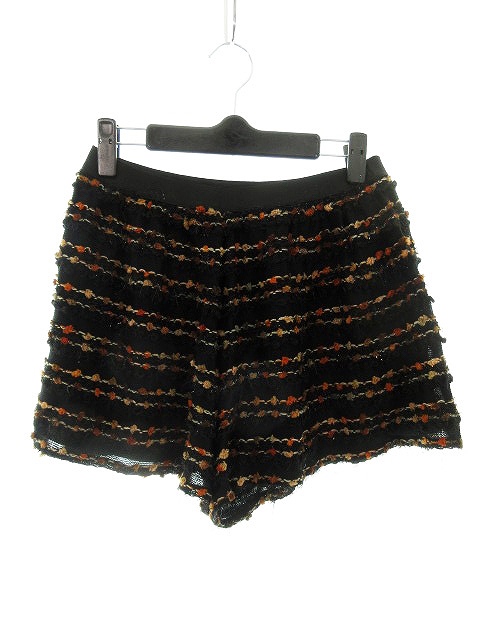 コリーナ Collina パンツ ショート ショーパン ニット 総柄 2 黒 ブラック Ym レディース 192 ベクトルパーク