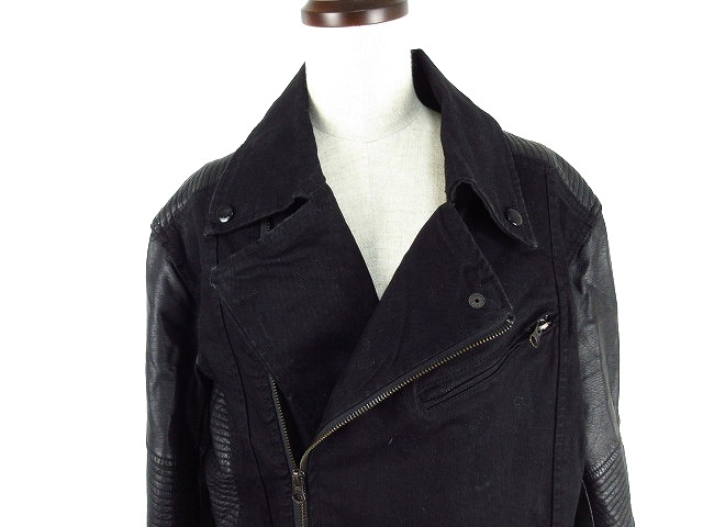 ザラマン Zara Man Zara Denim ジャケット ライダース ダブル 切替 L