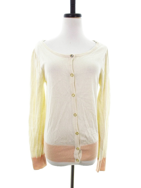 マジェスティックレゴン Majestic Legon ニット カーディガン 長袖 総柄 F アイボリー Mo レディース 192 ベクトルパーク