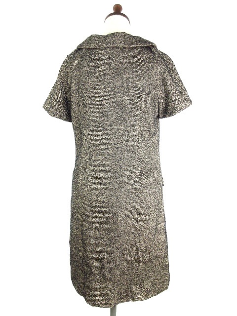 ルーニィ Lounie ワンピース ひざ丈 半袖 総柄 36 黒 ブラック M1 レディース 192 ベクトルパーク