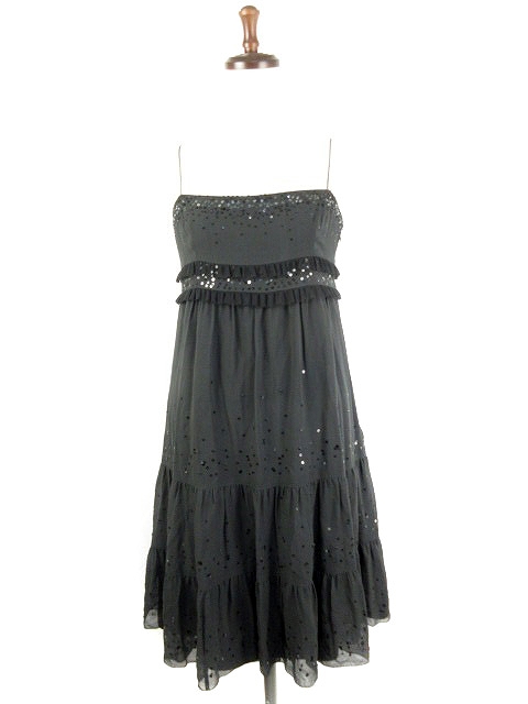 シンシアローリー Cynthia Rowley ワンピース キャミワンピ ミニ スパンコール シルク 1 黒 ブラック M1 レディース 192 ベクトルパーク
