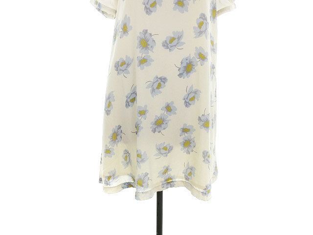 マーキュリーデュオ Mercuryduo ワンピース ミニ 半袖 花柄 F ベージュ Ck レディース 192 ベクトルパーク