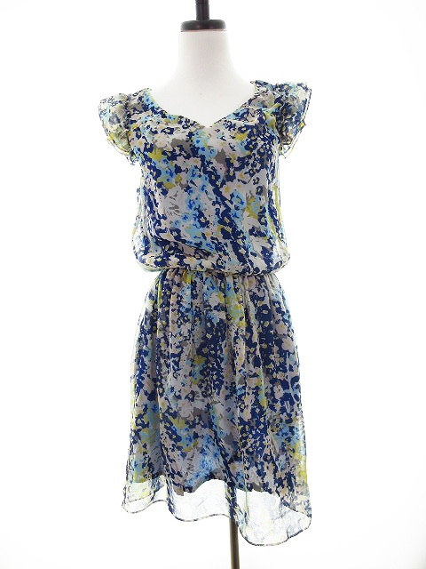 イエナ Iena ワンピース ミニ 半袖 花柄 紺 ネイビー Mo レディース 192 ベクトルパーク