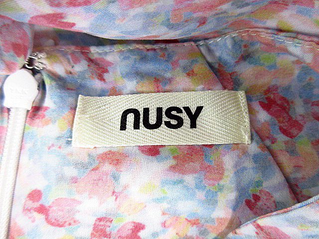 ヌージー Nusy ワンピース ミニ ノースリーブ 花柄 M 青 ブルー Mo レディース 192 ベクトルパーク