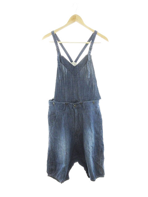 イーハイフンワールドギャラリー E Hyphen World Gallery オールインワン サロペット サルエル ハーフ 無地 青 ブルー Ck レディース 192 ベクトルパーク