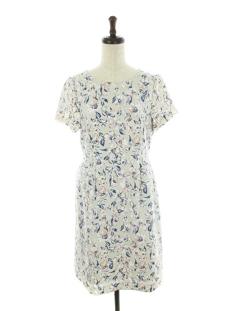 ロペピクニック Rope Picnic ワンピース ひざ丈 半袖 花柄 38 グレー Ck レディース 192 ベクトルパーク