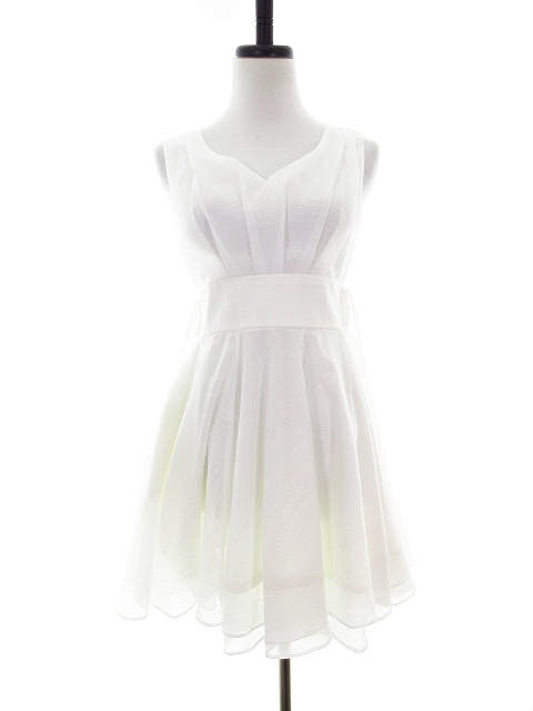 未使用品 マーキュリーデュオ Mercuryduo ワンピース ミニ ノースリーブ 無地 F 白 ホワイト Mo レディース 192 ベクトルパーク