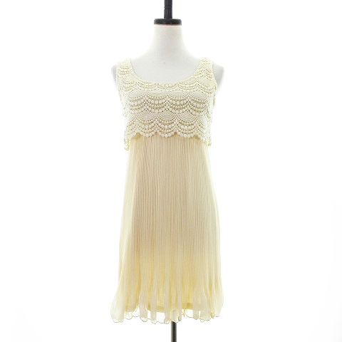 デュラスアンビエント Duras Ambient ワンピース ミニ ノースリーブ 切替 F ベージュ Mo レディース 192 ベクトルパーク