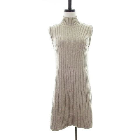 ジルスチュアート Jill Stuart ワンピース ミニ ノースリーブ ハイネック ニット アンゴラ混 無地 2 ベージュ Mo レディース 192 ベクトルパーク