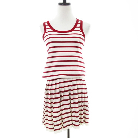 リッチ Rich ワンピース ミニ ノースリーブ ニット ボーダー 赤 レッド Mo レディース 192 ベクトルパーク