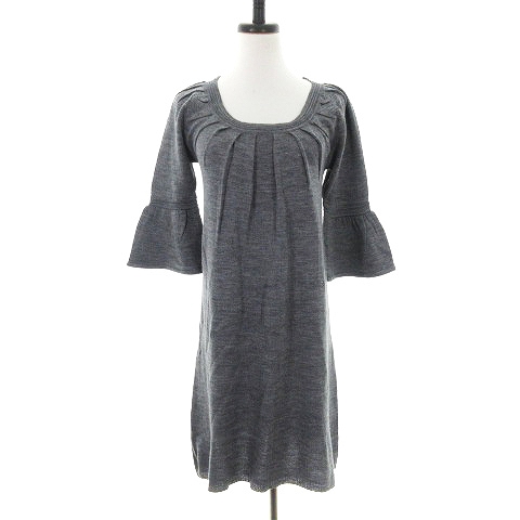 オットー Otto ワンピース ミニ 長袖 ニット 無地 M グレー Mo レディース 192 ベクトルパーク
