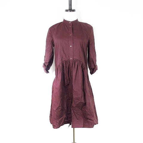 ザラウーマン Zara Woman ワンピース ひざ丈 七分袖 無地 Xs 赤 レッド Mo レディース 192 ベクトルパーク