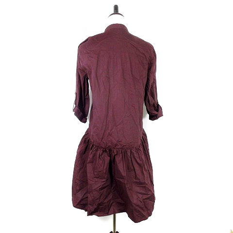 ザラウーマン Zara Woman ワンピース ひざ丈 七分袖 無地 Xs 赤 レッド Mo レディース 192 ベクトルパーク