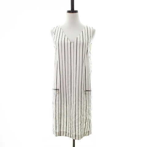 ザラ ベーシック Zara Basic ワンピース ミニ ノースリーブ ストライプ S 白 ホワイト Mo レディース 192 ベクトルパーク