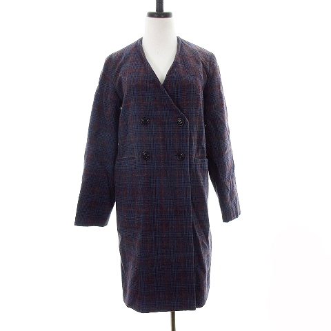 チャオパニック Ciaopanic コート チェスター ウール チェック F 青 ブルー Mo レディース 192 ベクトルパーク