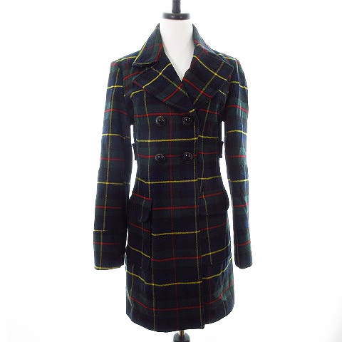 ザラ Zara Trf コート ピーコート Pコート ロング チェック 緑 グリーン Mo レディース 192 902009170108 ベクトルパーク