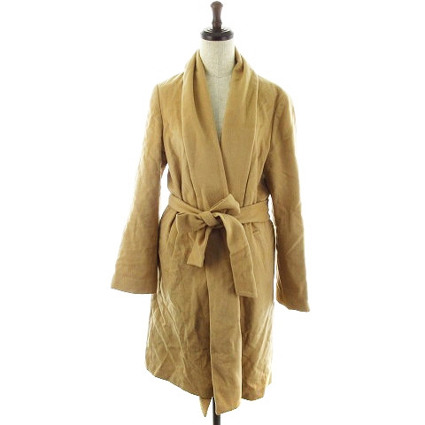 ロペ Rope コート コーディガン ロング ウール 無地 38 茶 ブラウン M1 レディース 192 ベクトルパーク