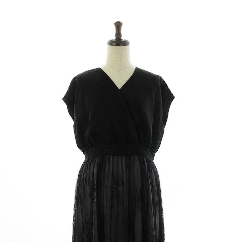 アダムエロペ Adam Et Rope ワンピース ロング 半袖 レース 38 黒 ブラック Ck レディース 192 ベクトルパーク