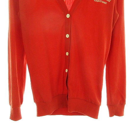 イング Ingni ニット カーディガン 長袖 刺繍 M オレンジ Ck レディース 192 ベクトルパーク