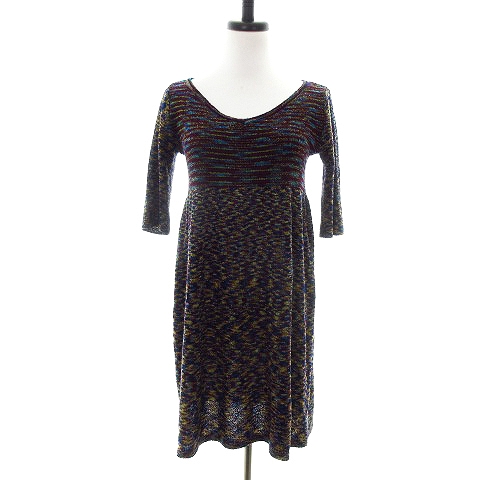 タバサ Tabasa ワンピース ミニ 半袖 総柄 36 紫 パープル Mo レディース 192 ベクトルパーク