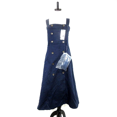 未使用品 マウジー Moussy ワンピース ロング ノースリーブ 無地 2 紺 ネイビー Mo レディース 192 ベクトルパーク