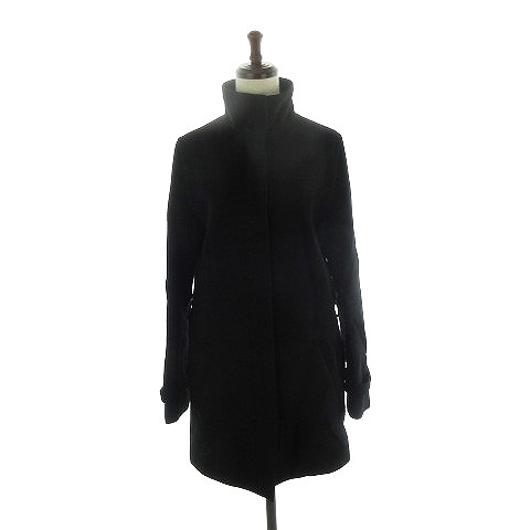 エヴー Et Vous コート スタンドカラー アンゴラ混 アルパカ混 無地 34 黒 ブラック Ck レディース 192 ベクトルパーク