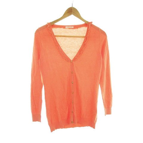 アベニールエトワール Aveniretoile ニット カーディガン 長袖 無地 36 オレンジ Ck レディース 192 ベクトルパーク