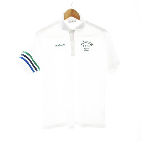 アディダス Adidas テーラーメイドゴルフ スポーツウェア ゴルフウェア ポロシャツ カットソー 半袖 刺繍 L 白 ホワイト Mo レディース 192 ベクトルパーク