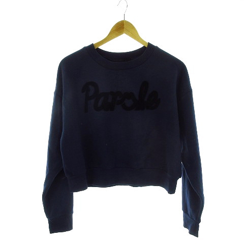 ジーナシス Jeanasis トレーナー 裏起毛 総柄 F 紺 ネイビー M1 レディース 192 ベクトルパーク