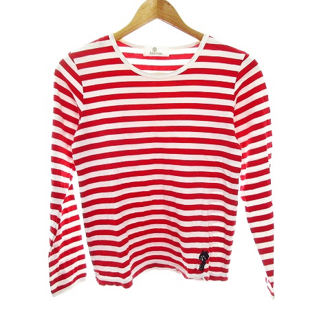 ネネット Ne Net にゃー Tシャツ カットソー 長袖 ボーダー 2 赤 レッド Mo レディース 192 ベクトルパーク