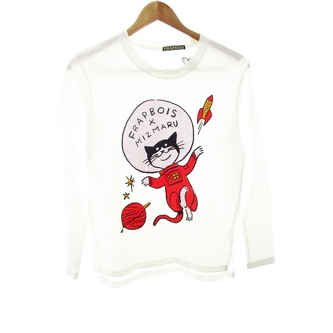 フラボア Frapbois Tシャツ カットソー 長袖 プリント 1 白 ホワイト Mo メンズ 192 ベクトルパーク