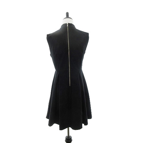 ジーナシス Jeanasis ワンピース ミニ ノースリーブ 総柄 F 黒 ブラック Ck レディース 192 ベクトルパーク