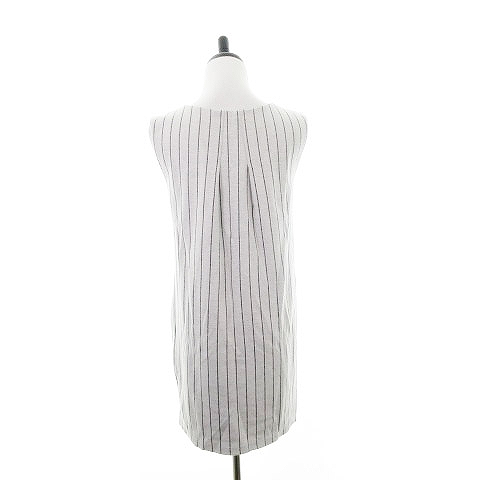 リエンダ Rienda ワンピース ミニ ノースリーブ ストライプ S グレー Ck レディース 192 ベクトルパーク