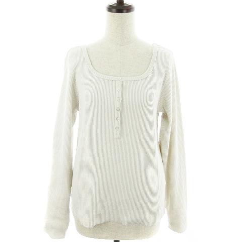 ダブルクローゼット w closet カットソー ヘンリーネック 長袖 リブ