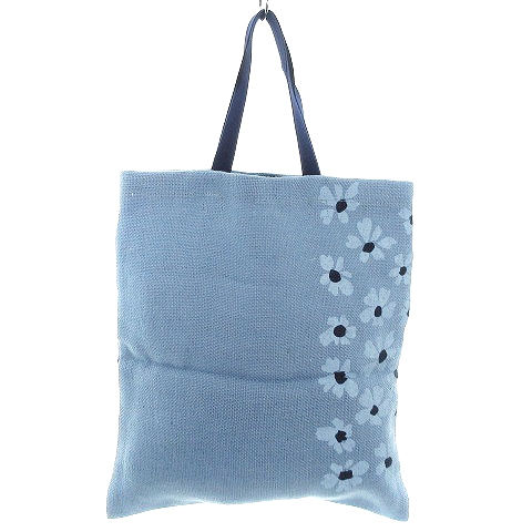 未使用品 センソユニコ Senso Unico Lucruca バッグ トート 麻 リネン 花柄 青 ブルー 鞄 かばん Mm レディース 192 ベクトルパーク