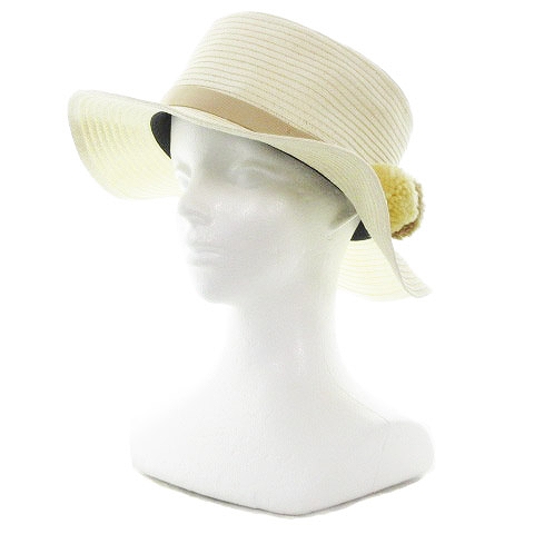 ジ エンポリアム The Emporium 帽子 ハット カンカン帽 麦わら帽子 ストローハット ペーパーハット 00 アイボリー ベージュ Mm レディース 192 ベクトルパーク