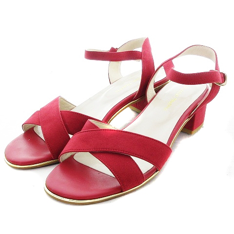オリエンタルトラフィック Oriental Traffic サンダル ストラップ チャンキーヒール ローヒール 無地 赤 レッド M 靴 シューズ Mm レディース 192 ベクトルパーク